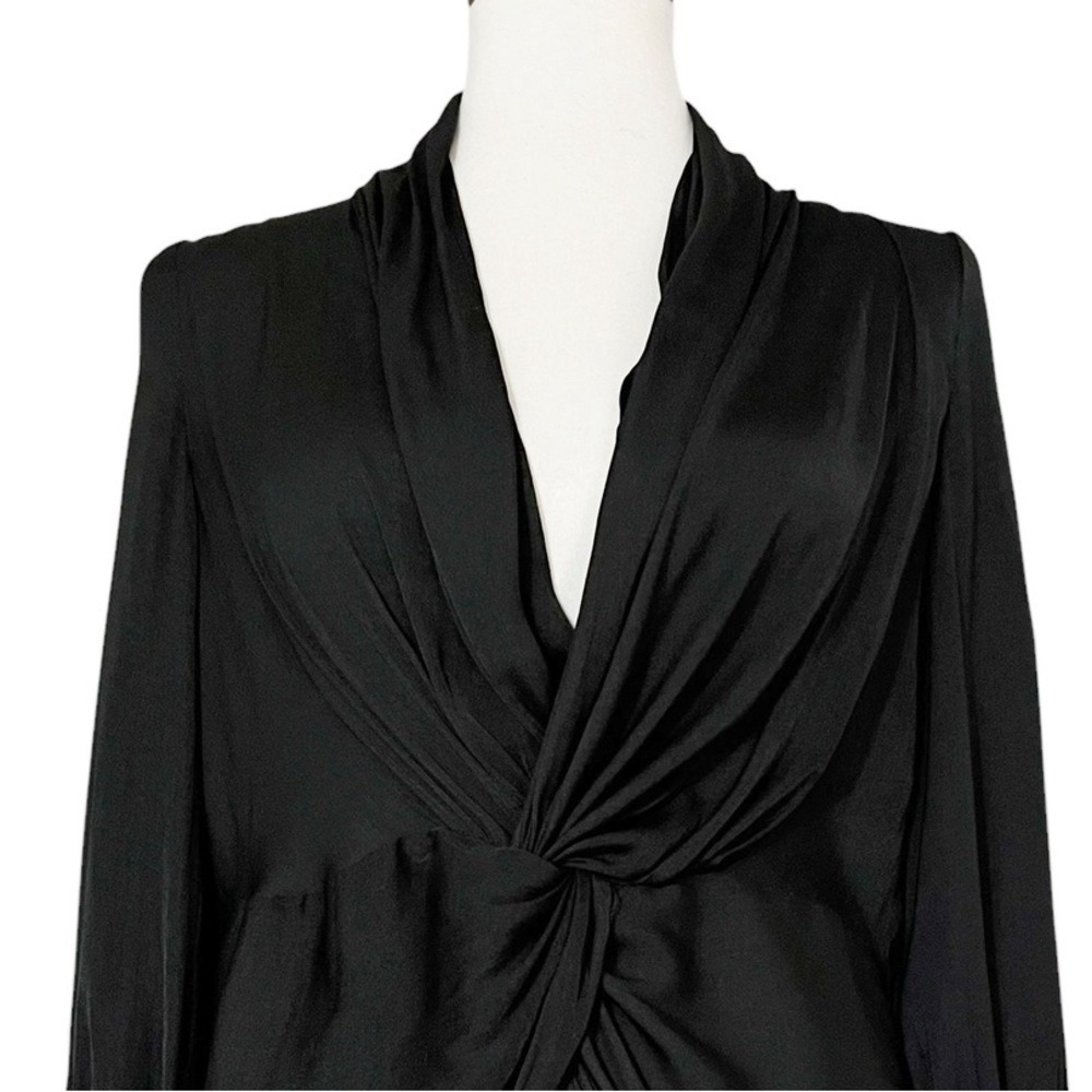 Current Air‎ Twist Front Long Sleeve Top in Black - Picture 5 of 11